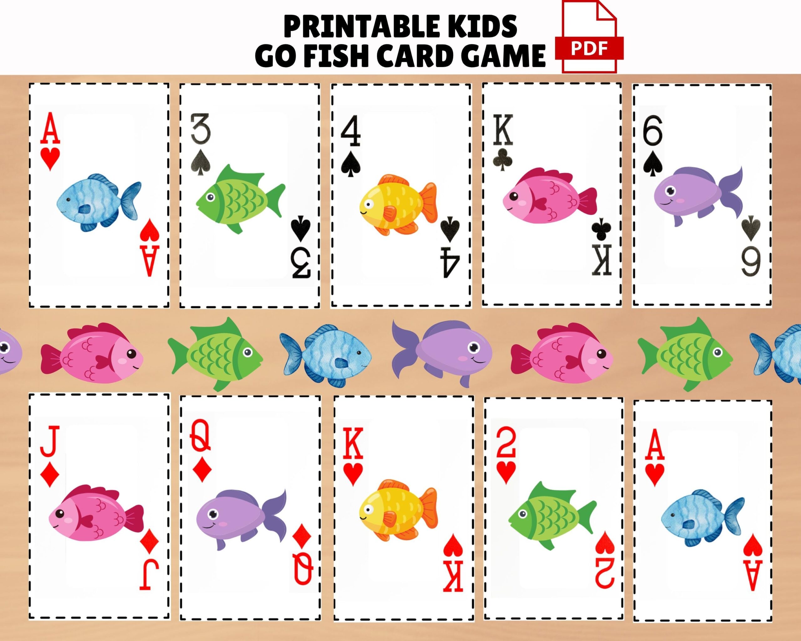 Printable Go Fish Cards Etsy Australia