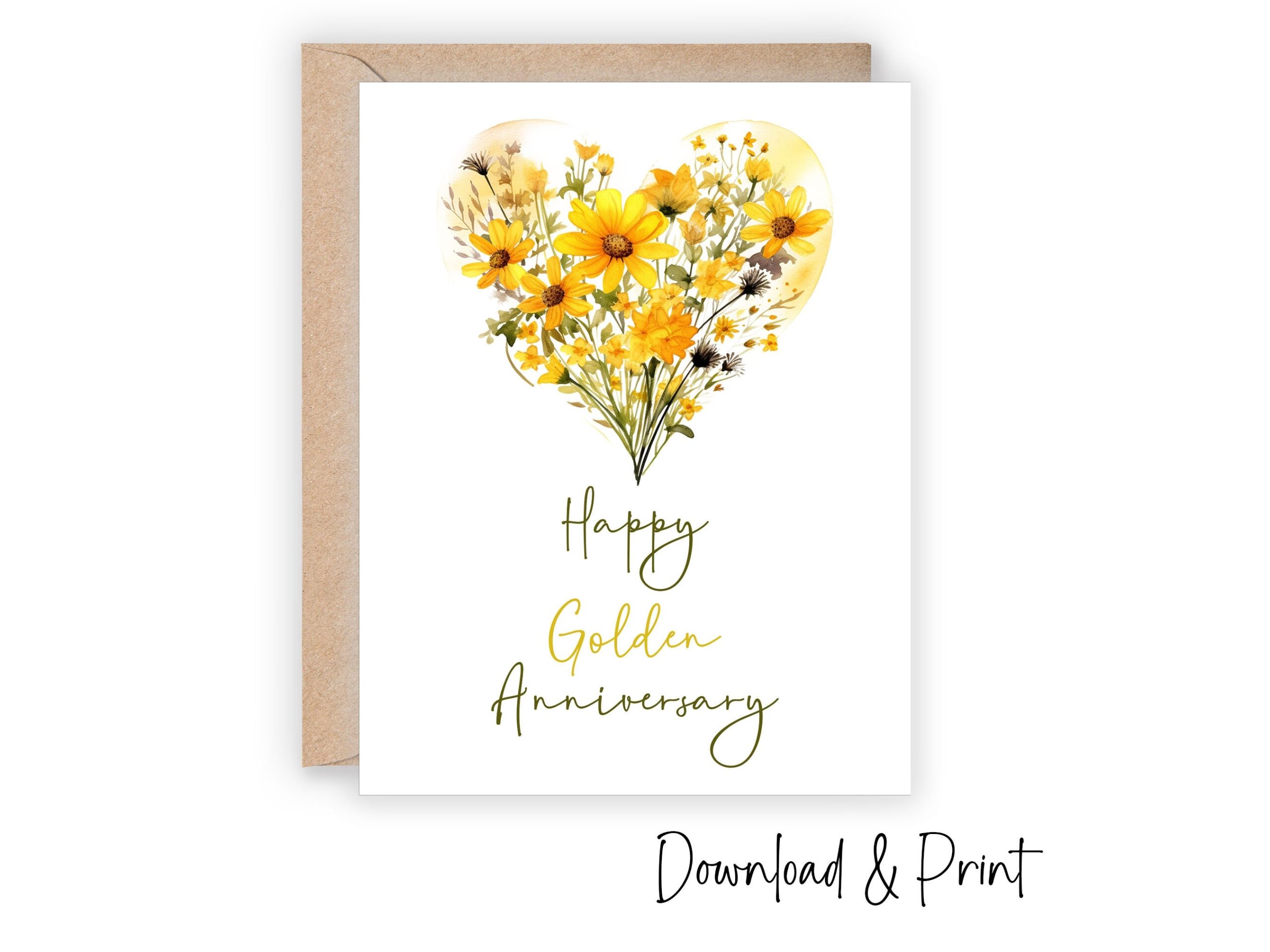 Printable Golden Anniversary Card Say Happy 50th Wedding Anniversary To A Special Couple With Wildflowers Sizes 5x7 U0026 A2 DIGITAL DOWNLOAD Etsy Printable Golden Anniversary Card Say Happy 50th Wedding Anniversary To A Special Couple With Wildflowers Sizes 5x7 U0026 A2 DIGITAL DOWNLOAD Etsy