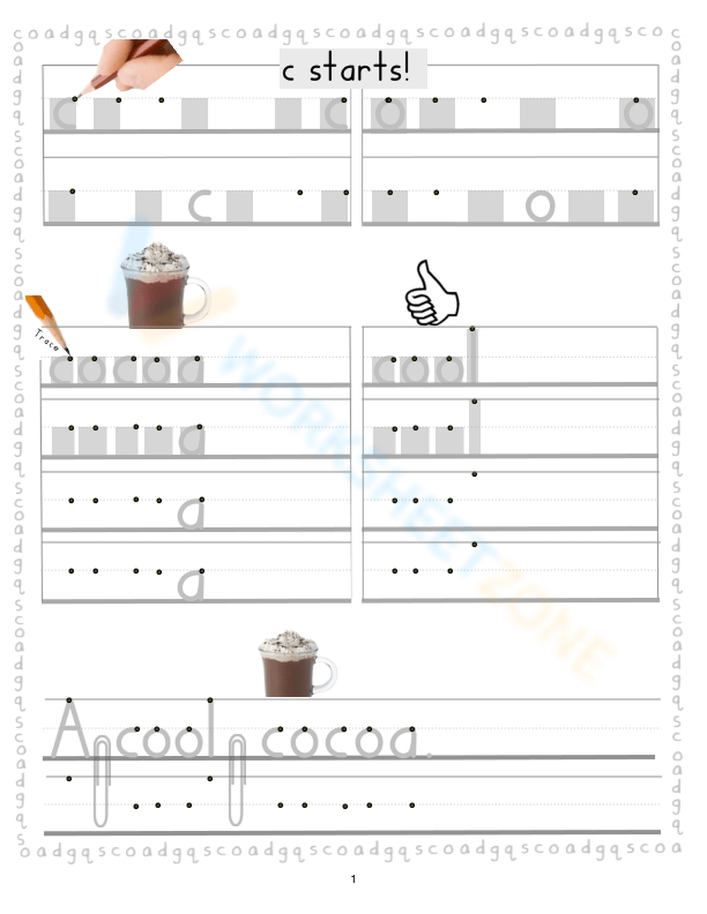 Printable Grade 1 Handwriting Without Tears Worksheets