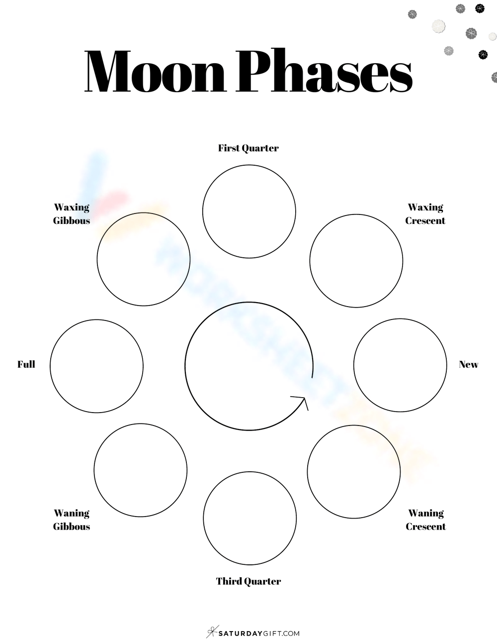 Printable Grade 5 Phases Of The Moon Worksheets