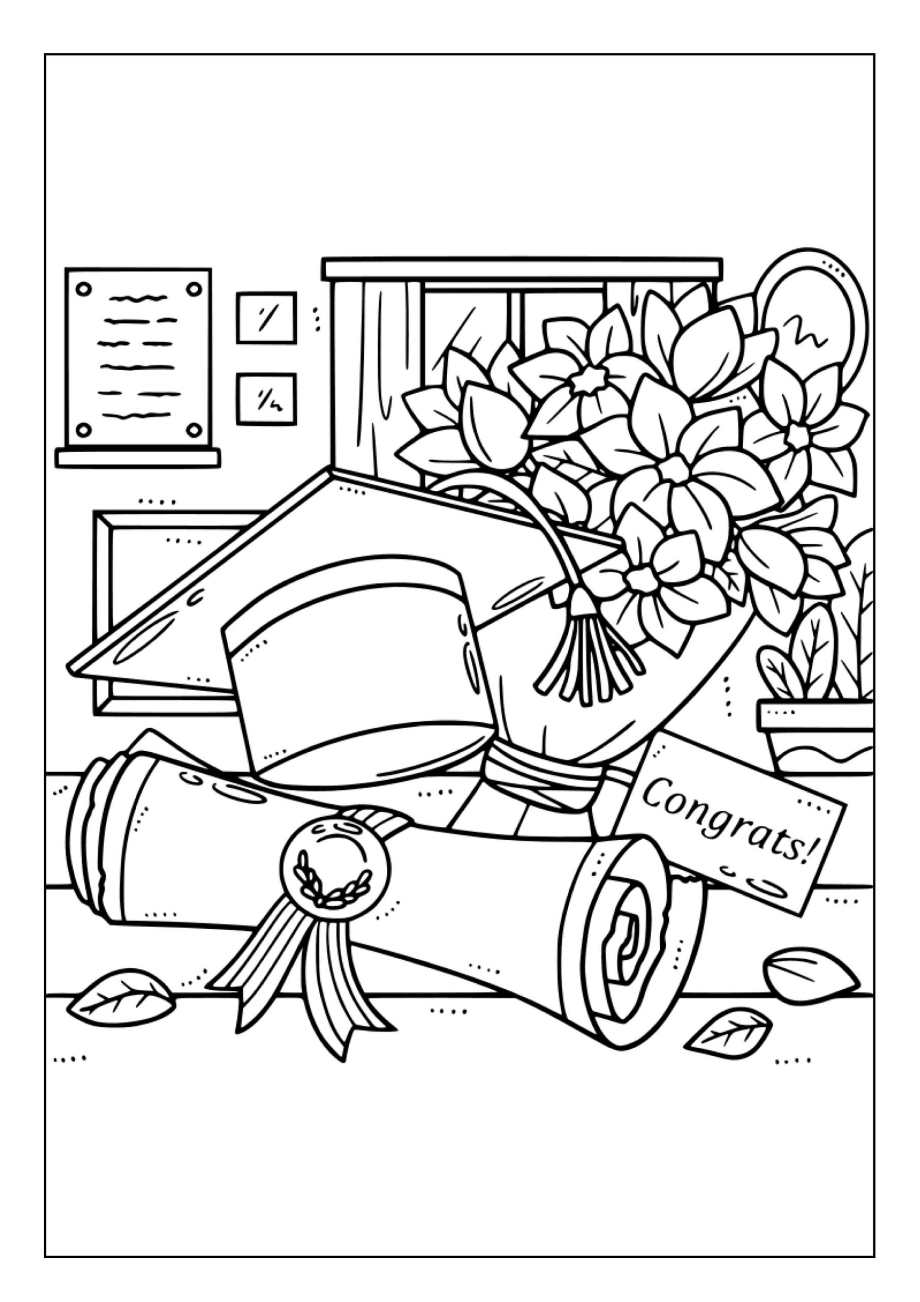 Printable Graduation Coloring Pages For Kids U0026 Adults 75 Pages 