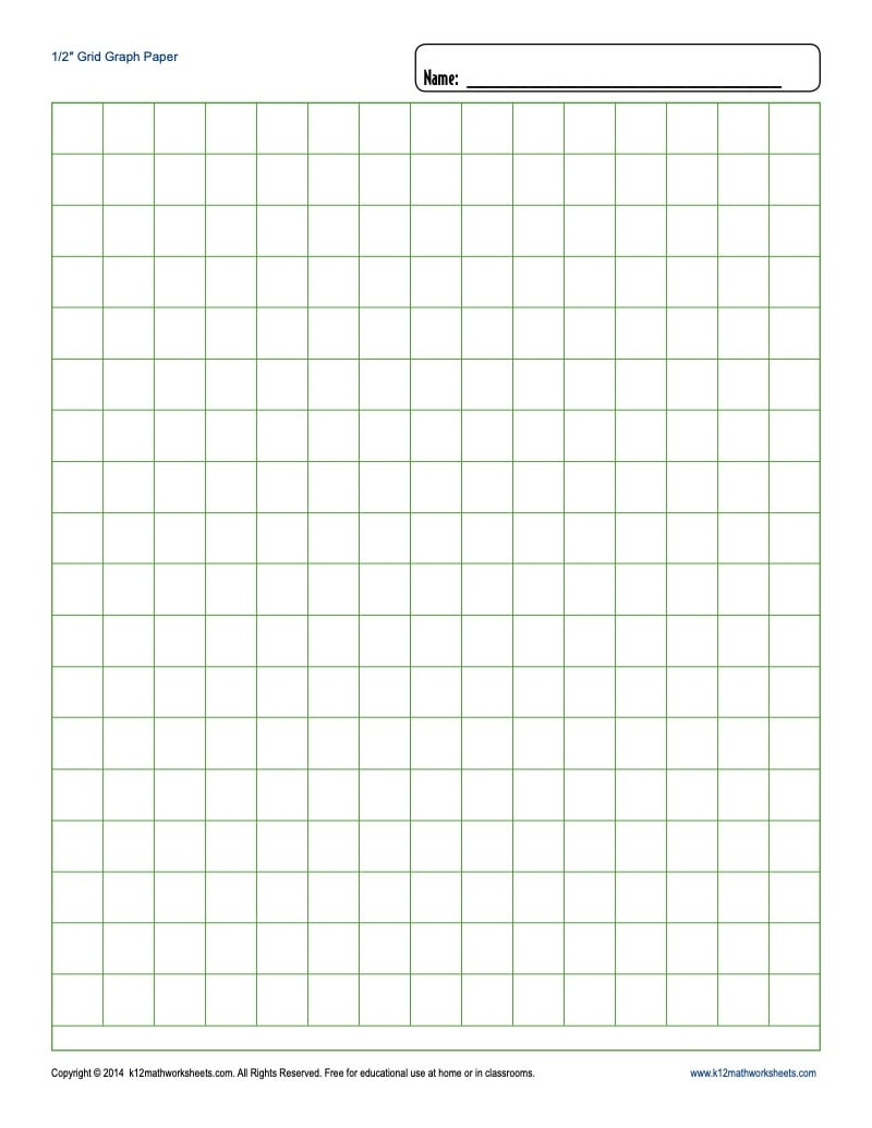 1 inch graph paper printable
