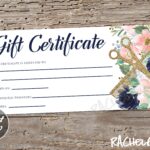 Printable Hair Salon Gift Certificate Template Hair Stylist 