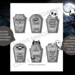 Printable Halloween Tombstone Cupcake Toppers instant DOWNLOAD 