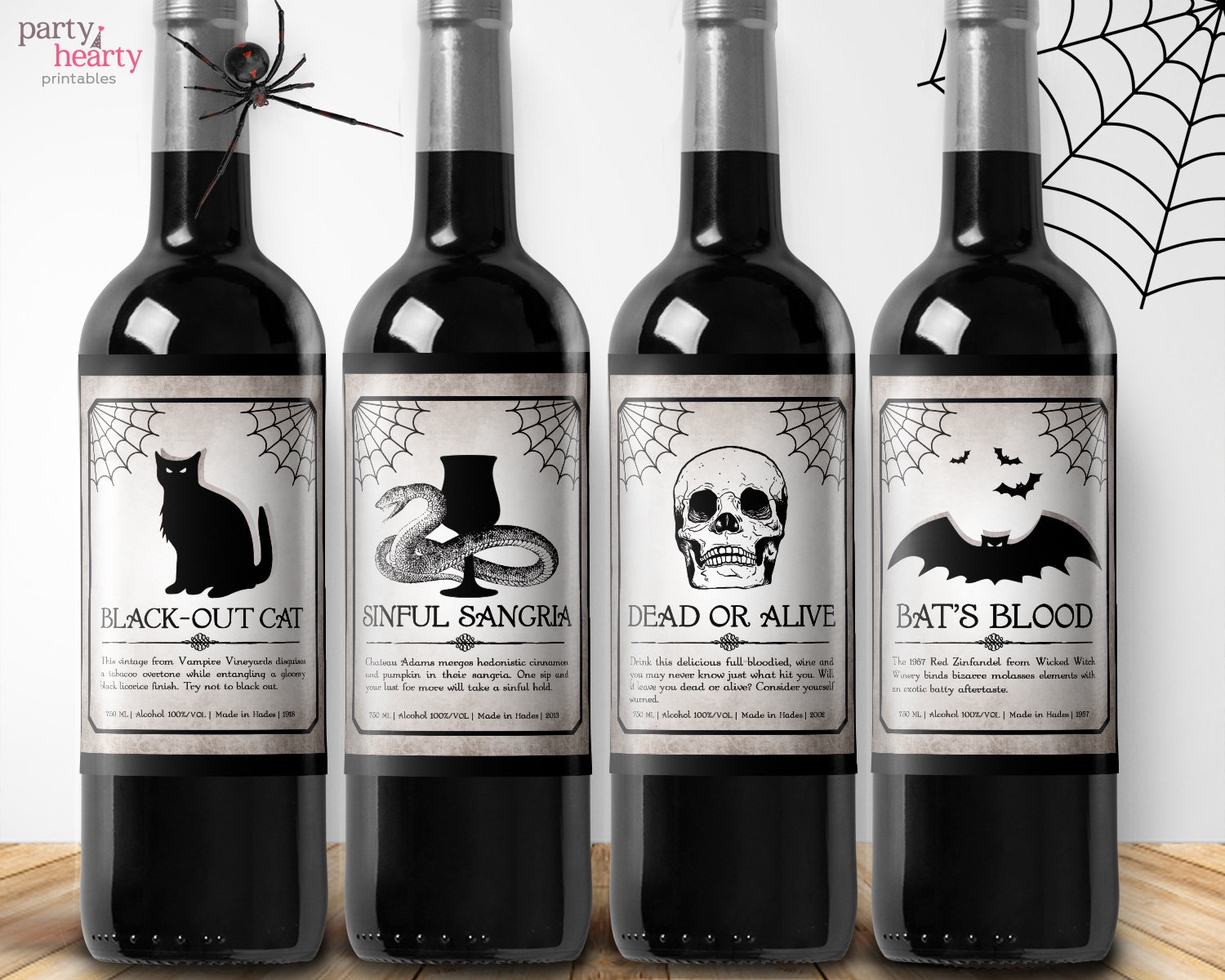 Printable Halloween Wine Labels Wine Labels Halloween Party 