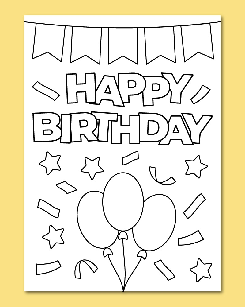 printable birthday cards foldable printable birthday cards foldable
