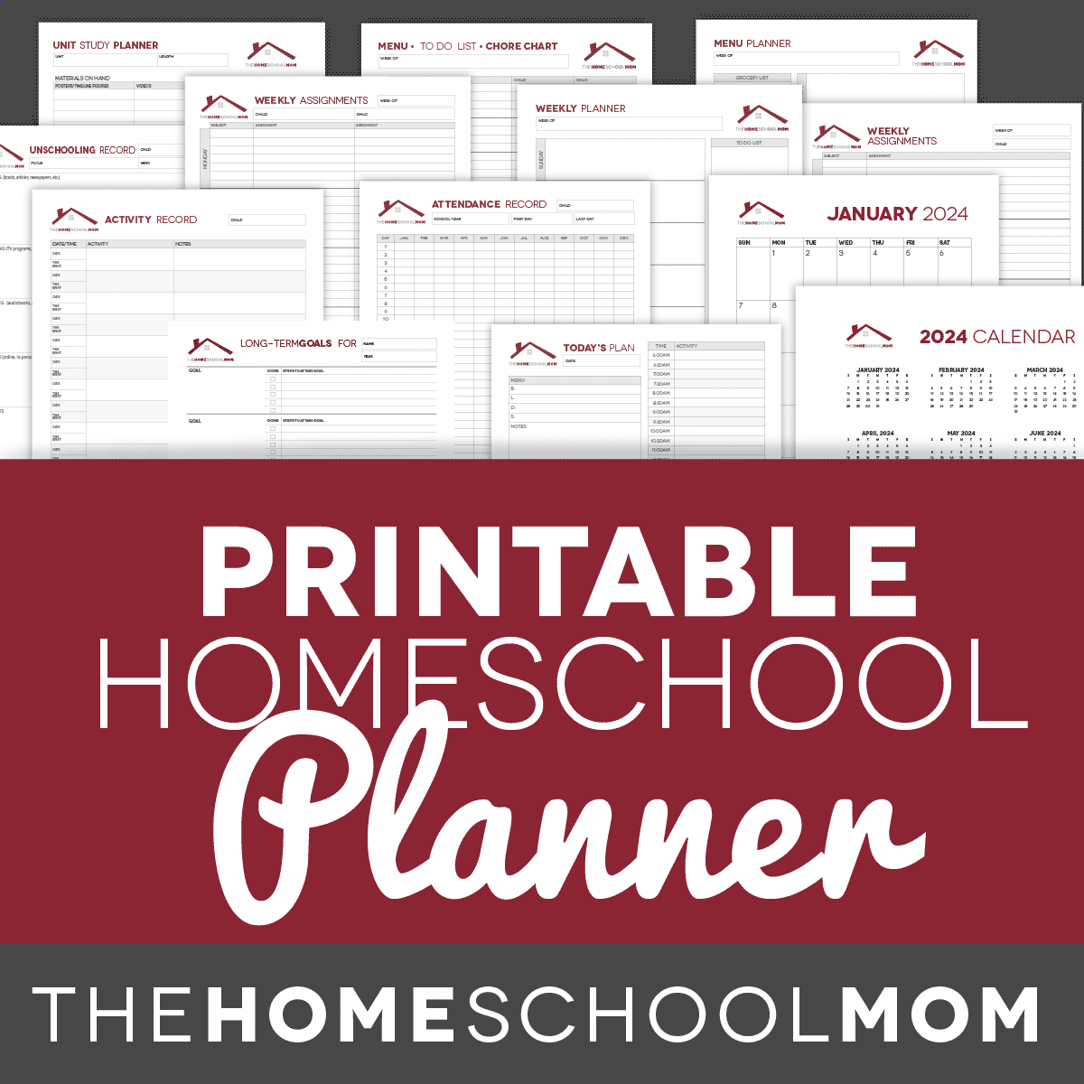 free homeschool planner printable