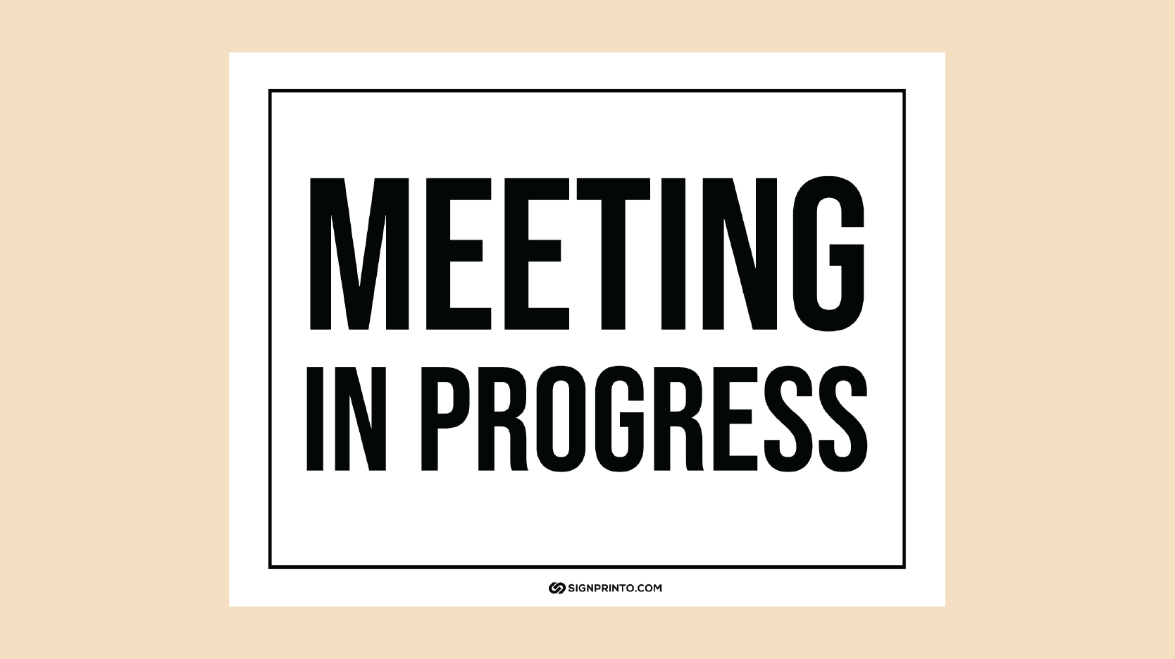 Printable In A Meeting Sign Download PDF 
