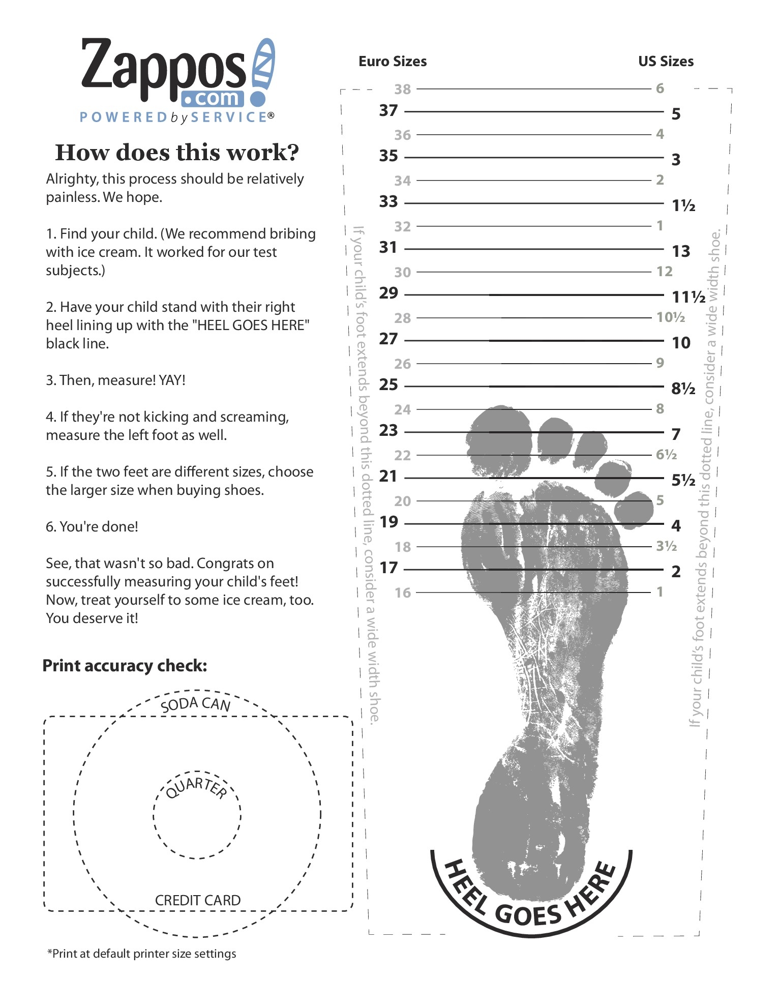 Printable Infant Shoe Size Chart Deals