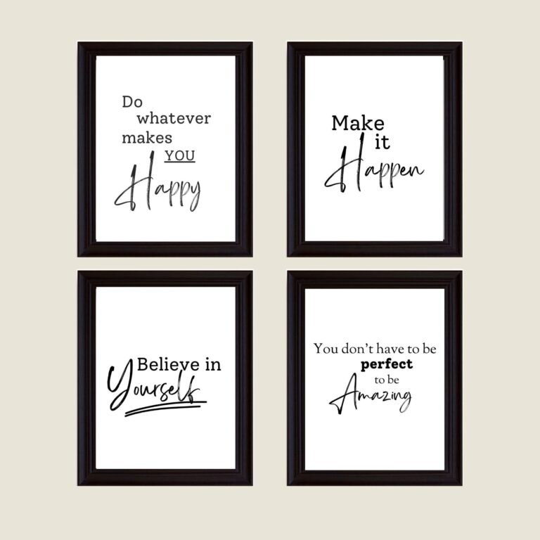Printable Inspirational Quotes Home Office Decor Digital Wall Art Worksheets Library