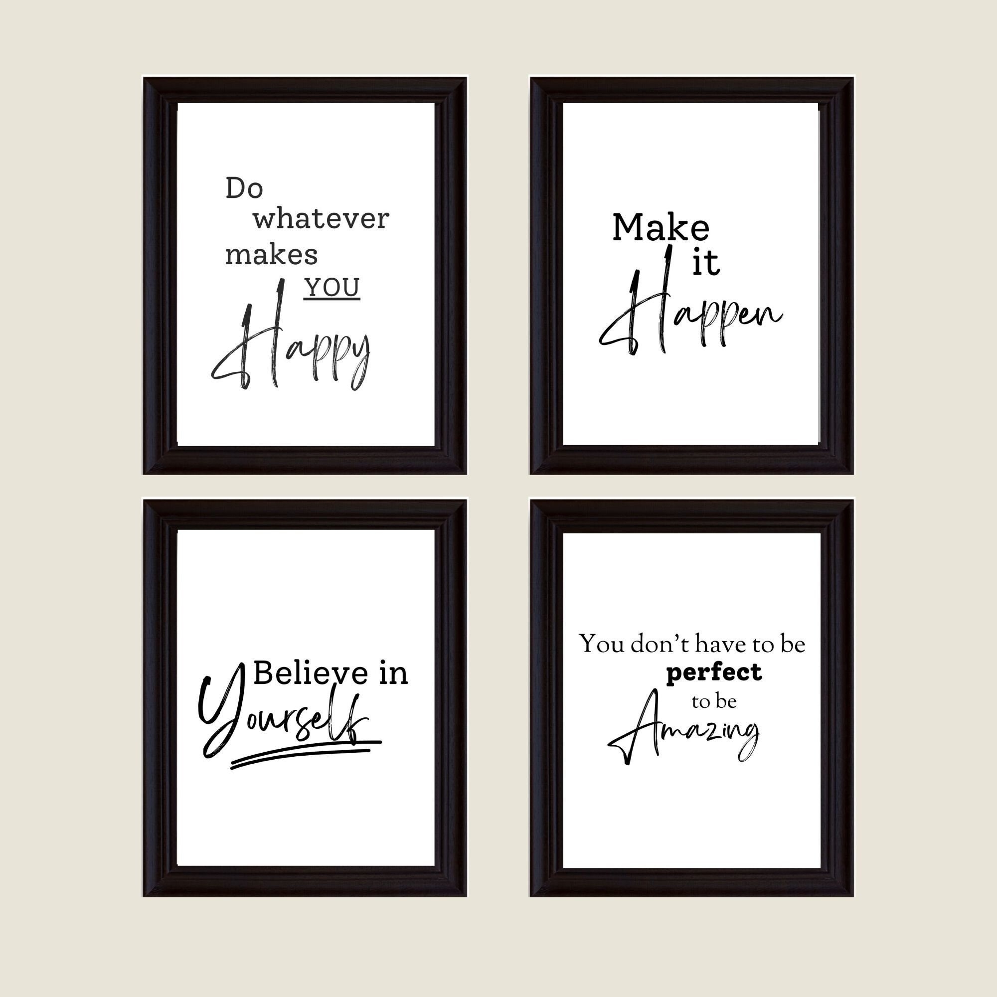 Printable Inspirational Quotes Home Office Decor Digital Wall Art Worksheets Library