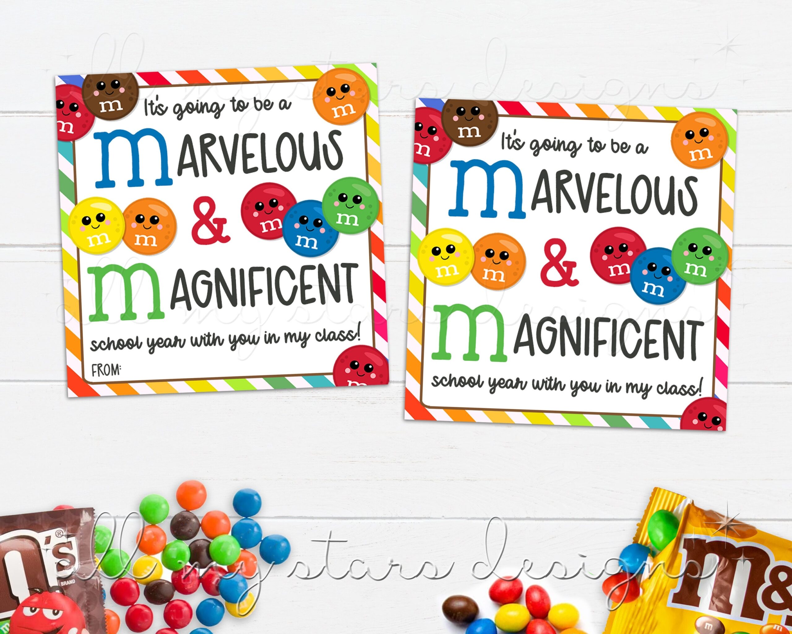 PRINTABLE It s Going To Be A Marvelous And Magnificent School Year With You In My Class Mu0026M Tag Instant Download Back To School Candy Etsy