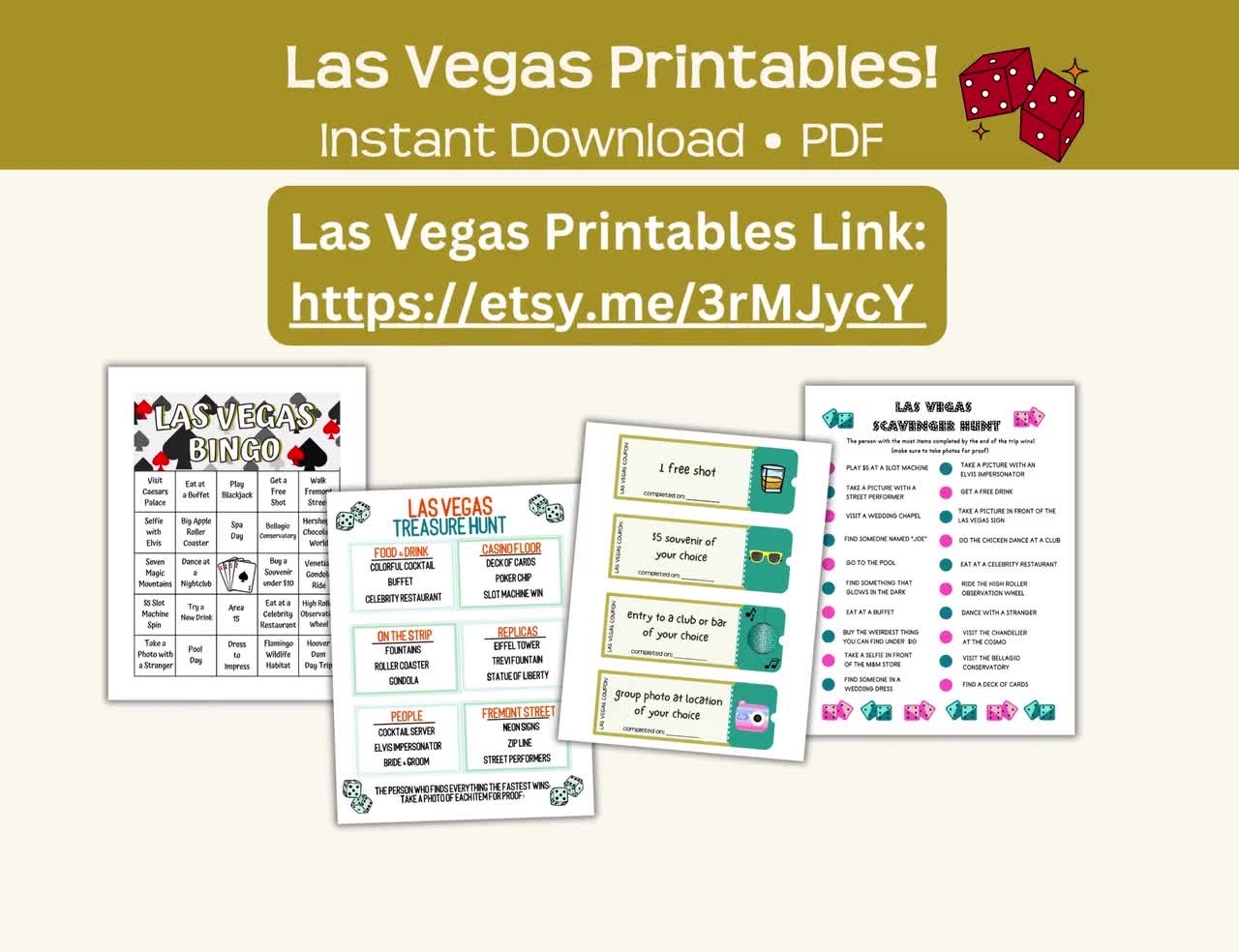 Printable Las Vegas Coupons Blue And Gold Fun Affordable Party Favor Instant Pdf Fun For Parties Birthdays Bachelorette Groups