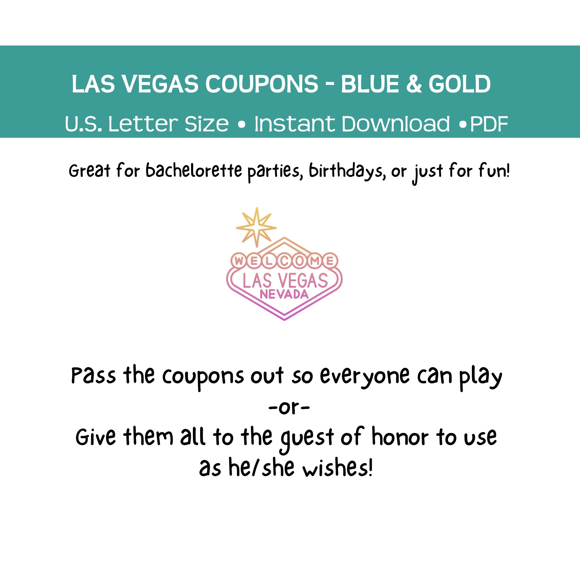 Printable Las Vegas Coupons Blue And Gold Fun And Affordable Worksheets Library