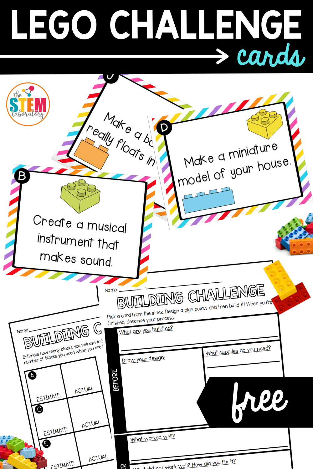 Printable LEGO Challenge Cards For STEM Learning The Stem Laboratory Printable LEGO Challenge Cards For STEM Learning The Stem Laboratory