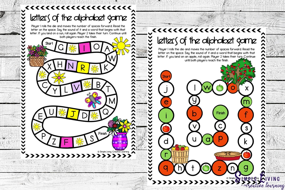 Printable Letters Of The Alphabet Games Simple Living Creative Learning