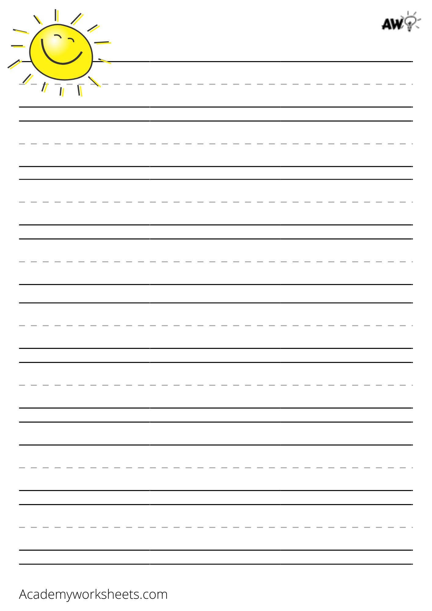 Printable Lined Paper For Kids Academy Worksheets Printable Lined Paper For Kids Academy Worksheets