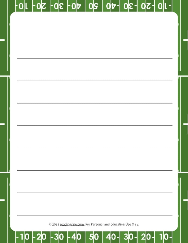 printable lined paper with border pdf