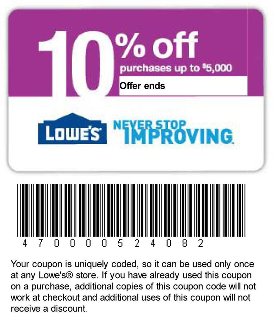 Printable Lowes Coupon 20 Off U002610 Off Codes April 2024 Worksheets Library