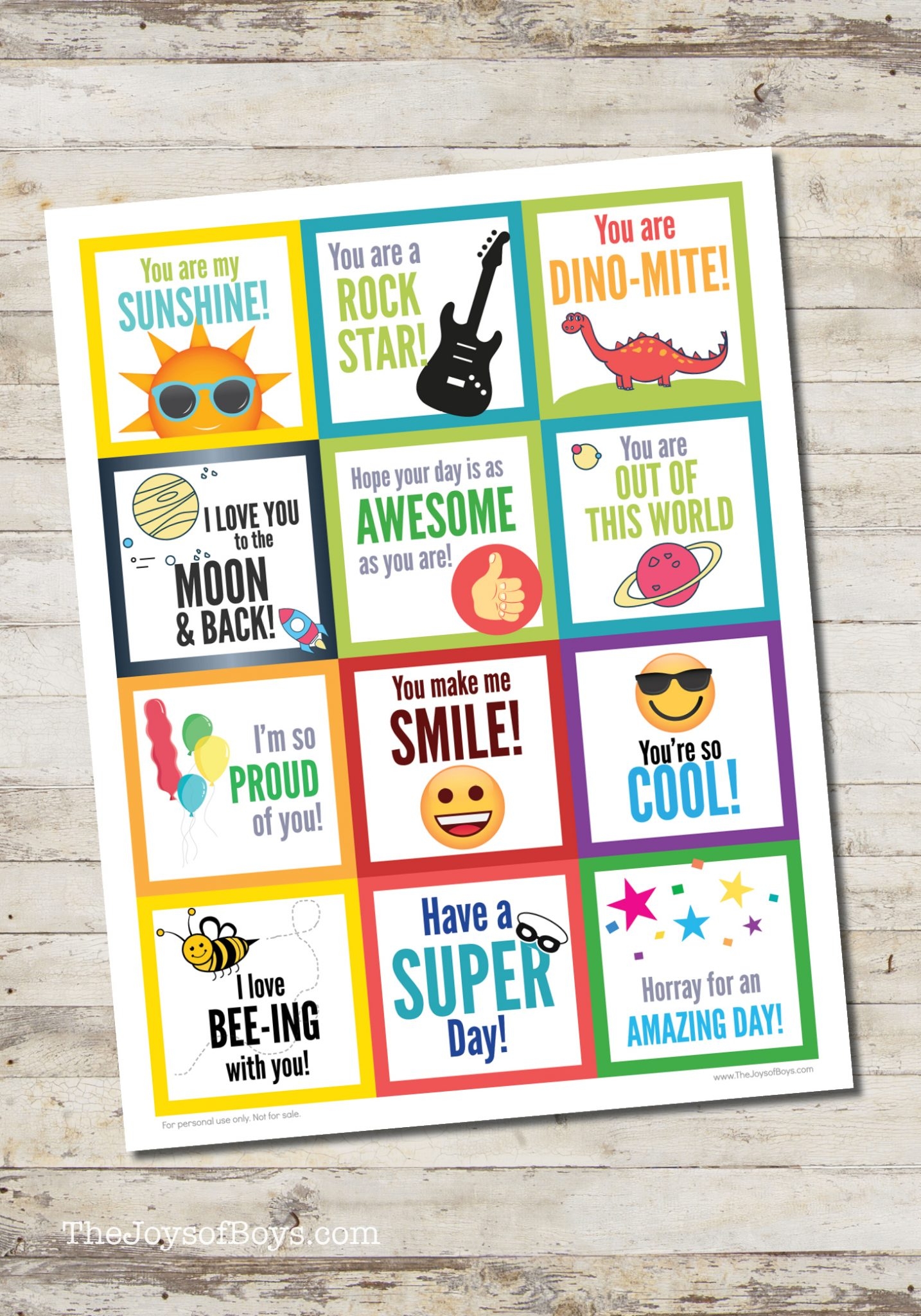 printable lunch box notes