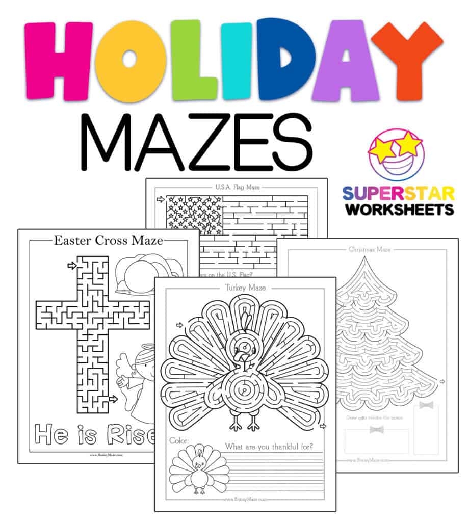 Printable Mazes Superstar Worksheets Printable Mazes Superstar Worksheets