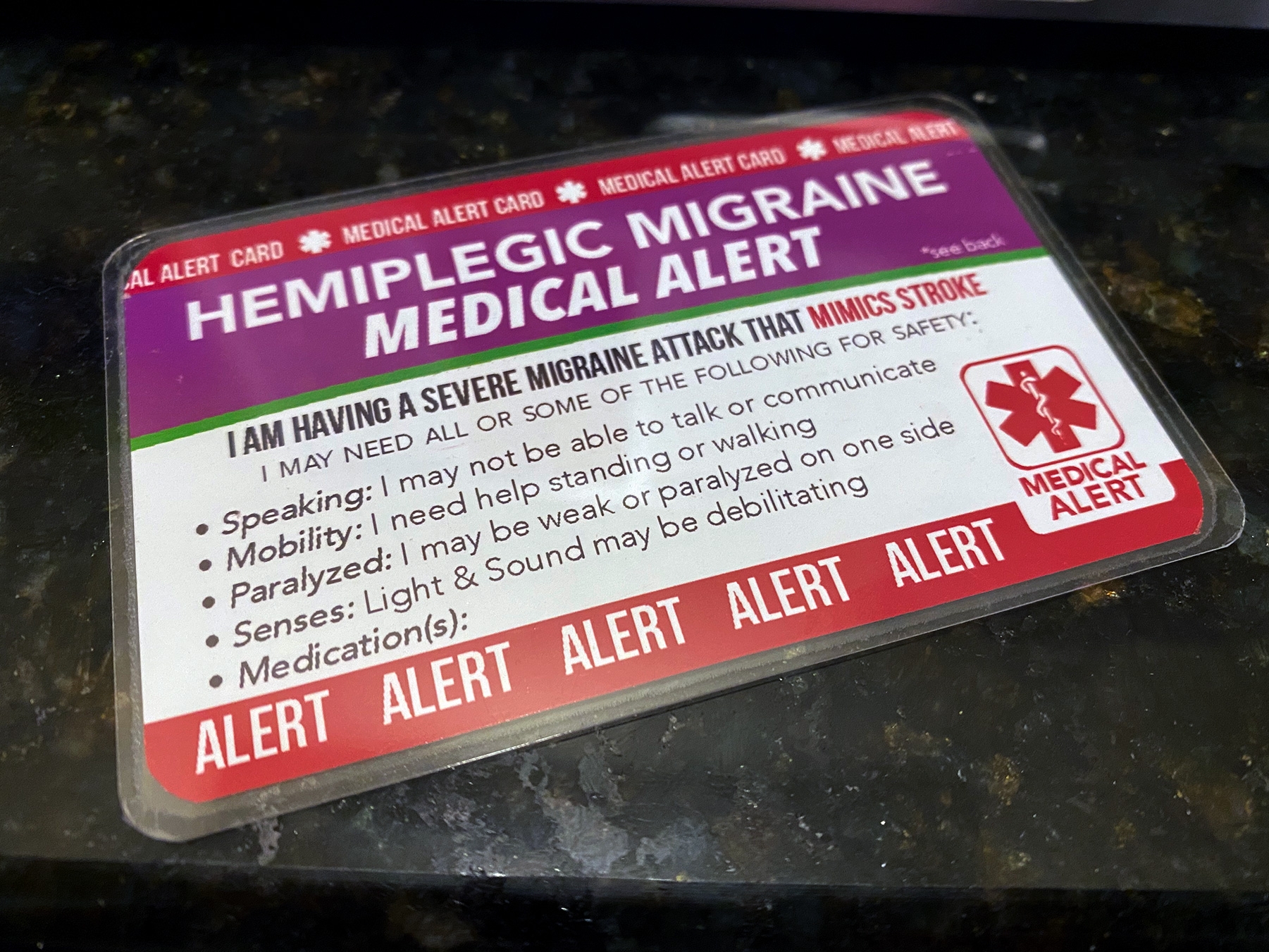 printable medical id card