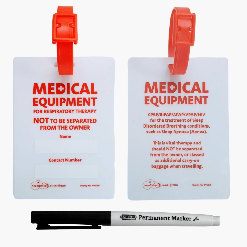 medical equipment luggage tag printable
