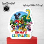 Printable MICKEY MOUSE Clubhouse Cake Topper Mickey Mouse Printable Mickey Mouse Cake Sign Mickey Mouse Party Sign digital Download mouse Etsy