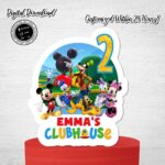 Printable MICKEY MOUSE Clubhouse Cake Topper Mickey Mouse Printable Mickey Mouse Cake Sign Mickey Mouse Party Sign digital Download mouse Etsy