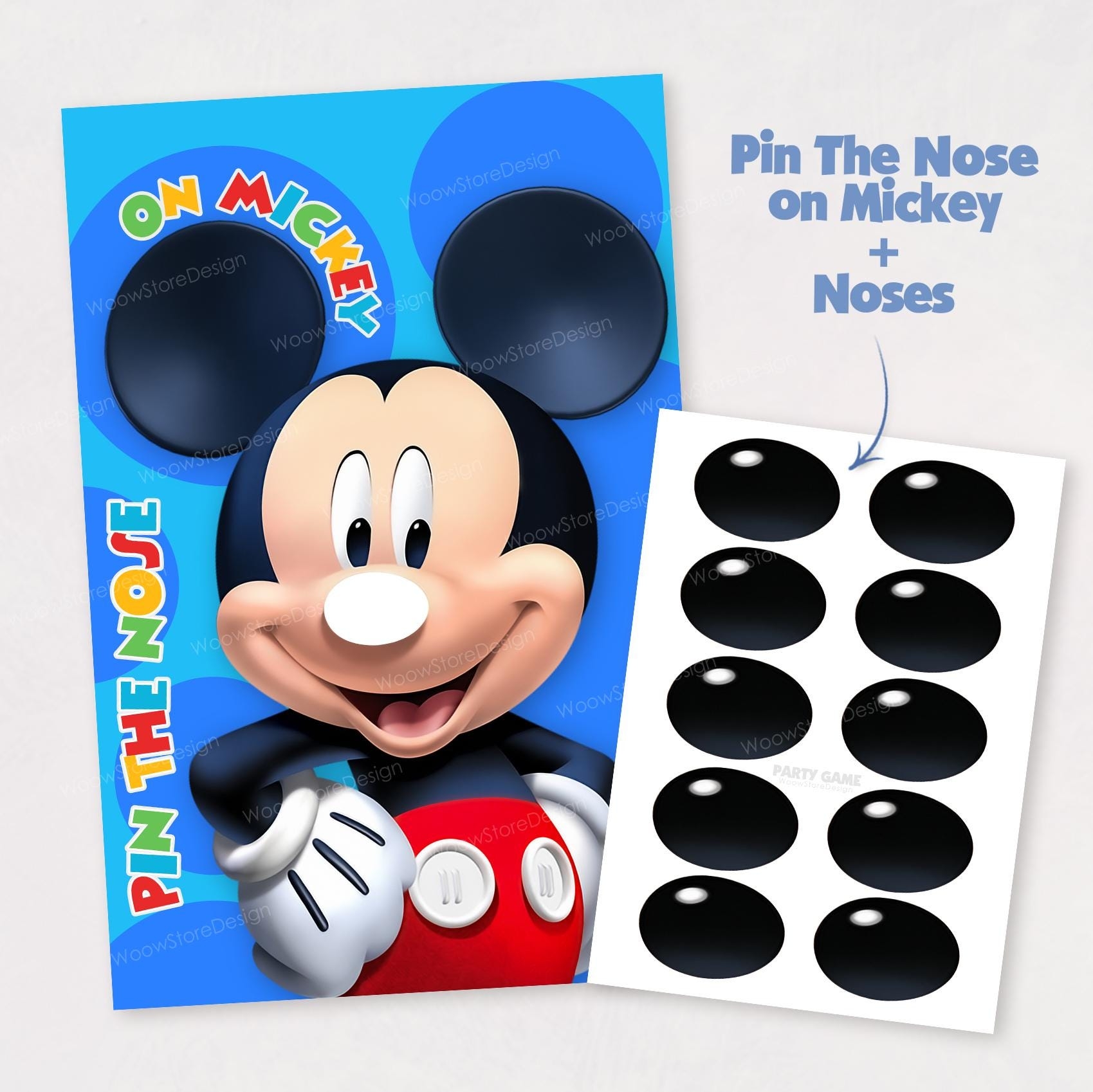 Printable Mickey Mouse Cut Out Etsy