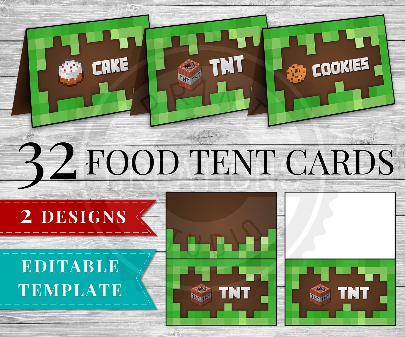 free printable food tent cards