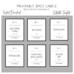 Printable Minimalist Spice Label Template Modern Spice Labels U0026 Stickers DIY Spice Jar Label Pantry Organization Instant Download Etsy Israel