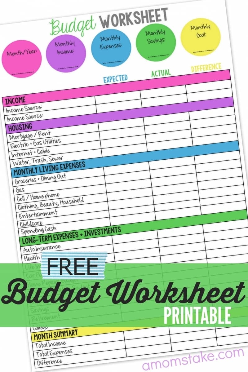 free printable household expenses spreadsheet
