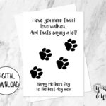 Printable Mother s Day Card From Dog Dog Mom Card Dog Mothers Day Card Funny Card From Dog 5x7 Greeting Card Printable Envelope Etsy