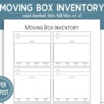 Printable Moving Box Inventory Template Moving Binder Insert Moving Planner Moving Checklist Moving Inventory Tracker Moving Box Log Etsy
