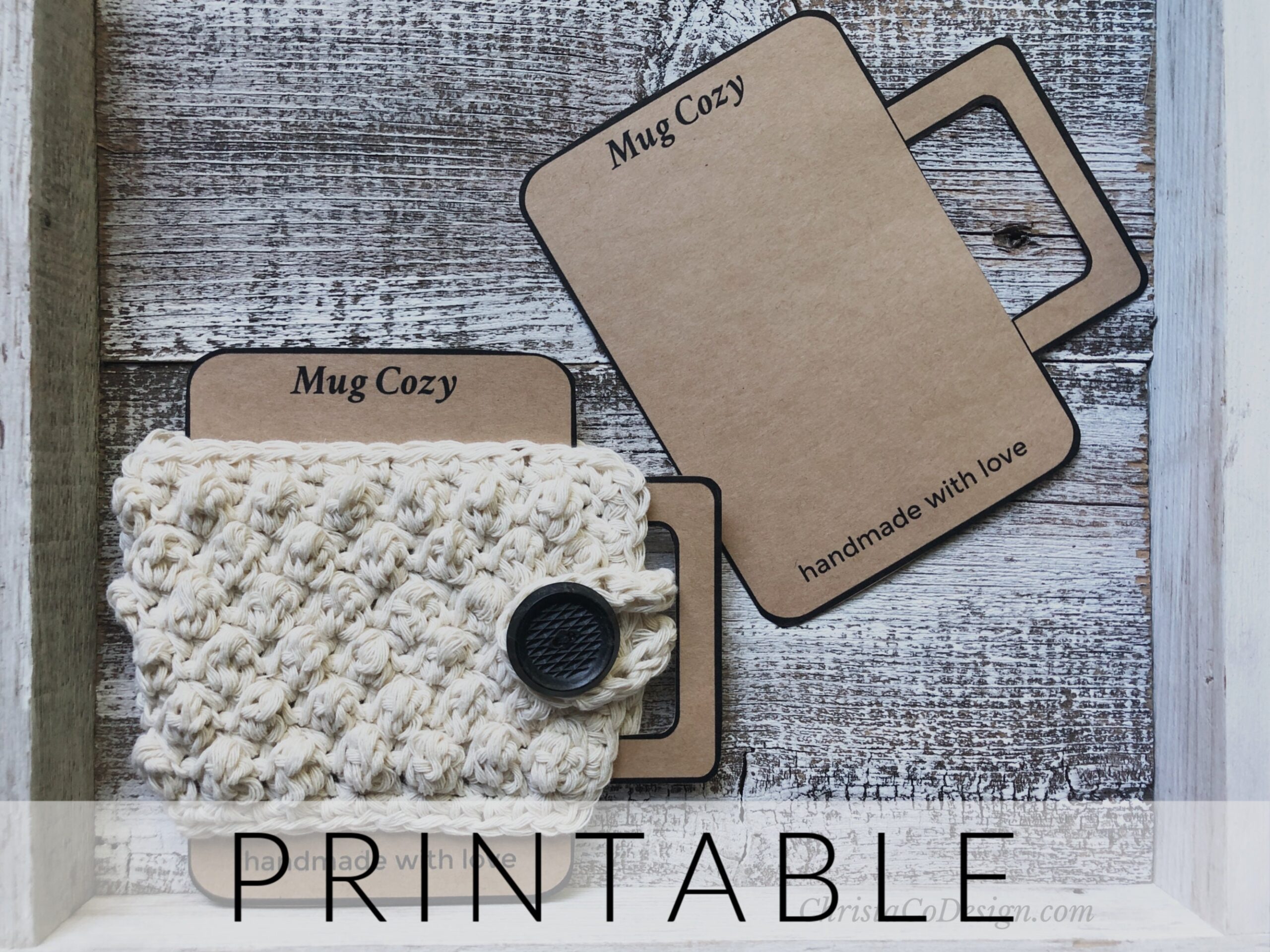 Printable Mug Cozy Template Cup Cozy Printable PDF Coffee Cup 
