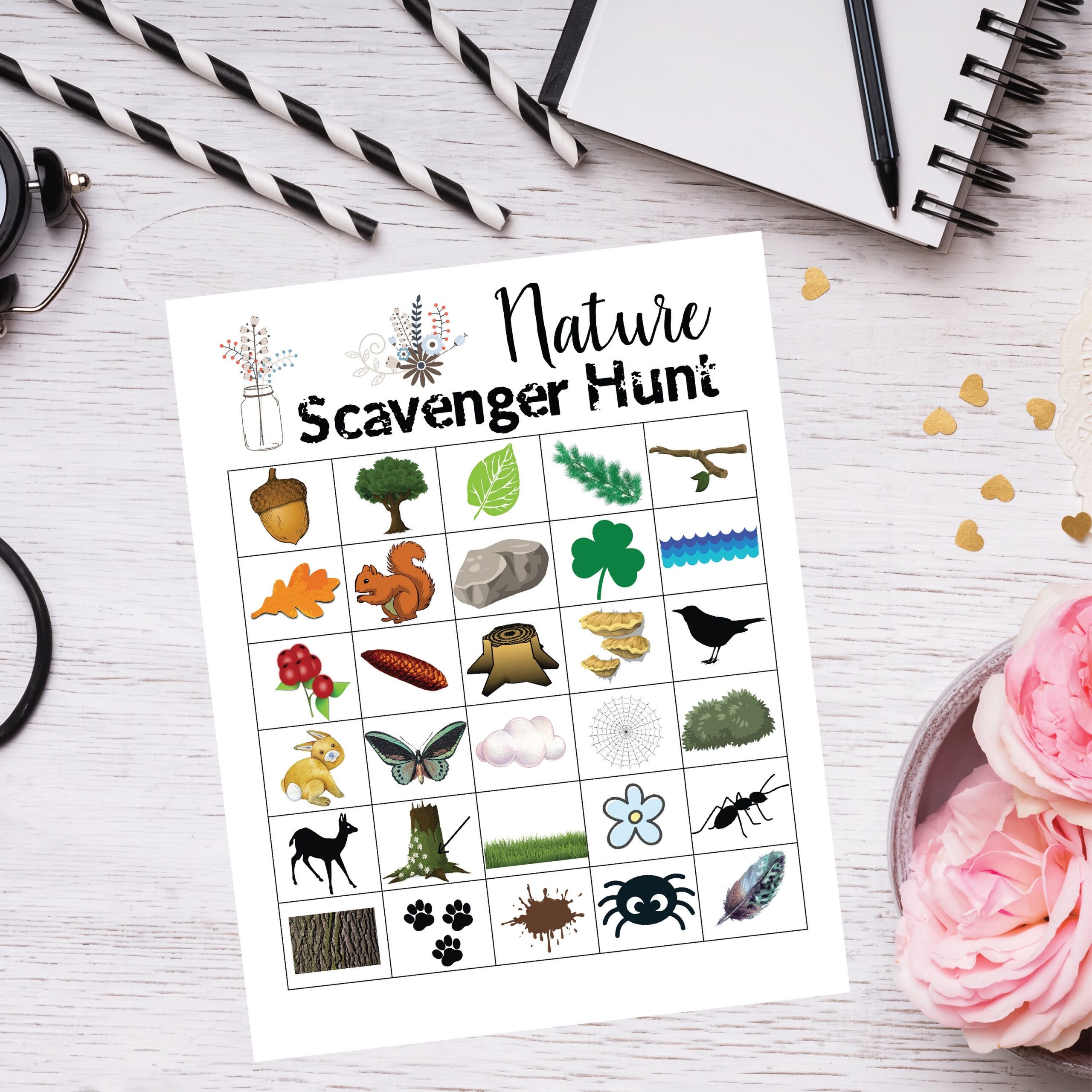 free printable nature scavenger hunt