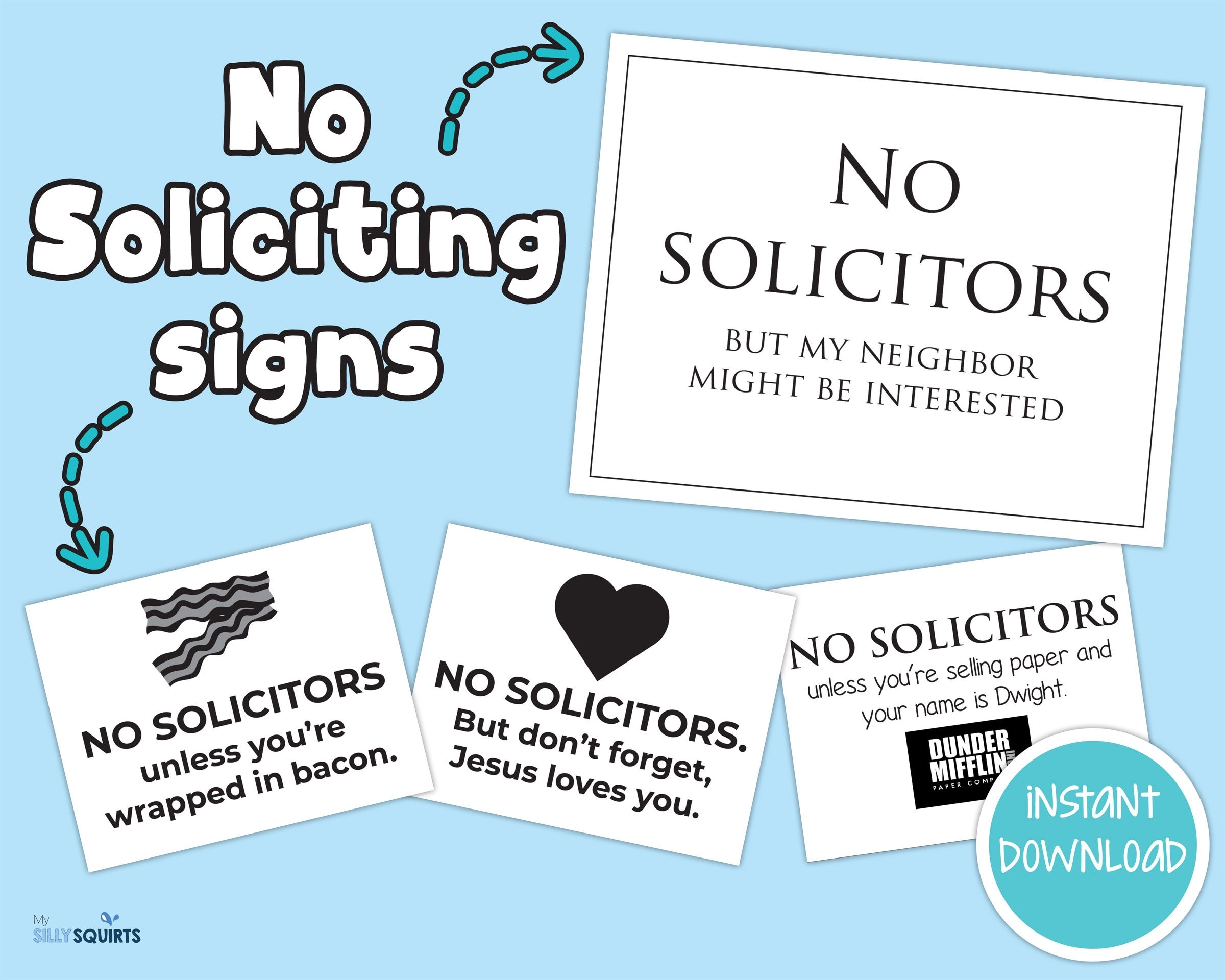 Printable No Soliciting Signs DIY No Soliciting Sign No 