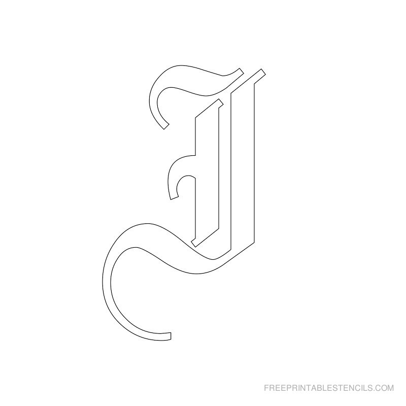 Printable Old English Letter Stencils Worksheets Library