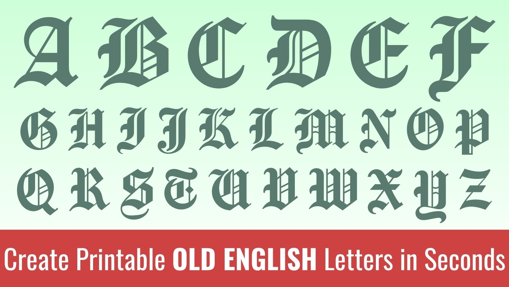 printable old english letters