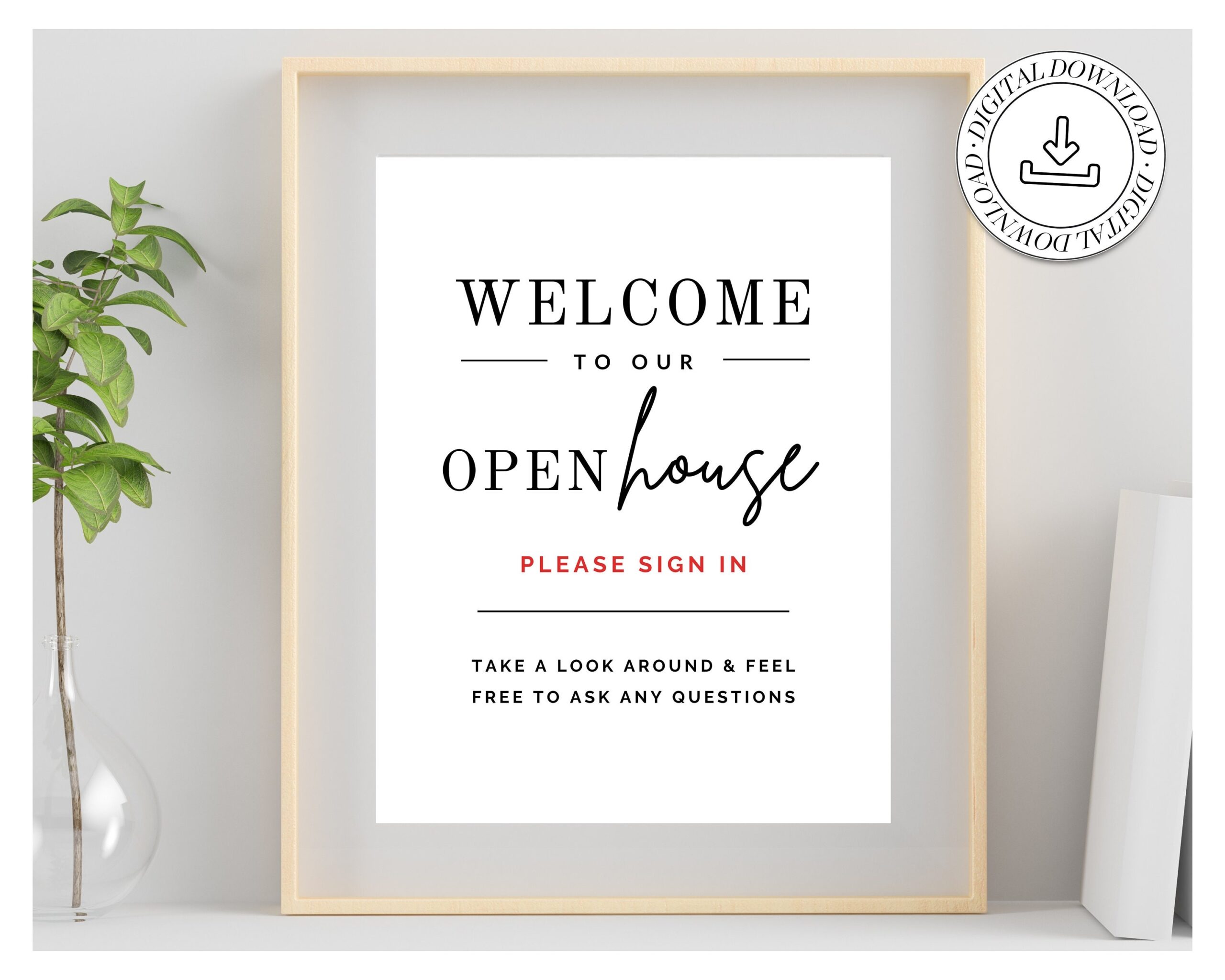 Printable Open House Real Estate Welcome Sign Real Estate Open House Flyer Open House Sign In Open House Template Canva Template Etsy