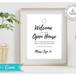 Printable Open House Real Estate Welcome Sign Real Estate Open House Flyer Open House Sign In Open House Template Canva Template Etsy