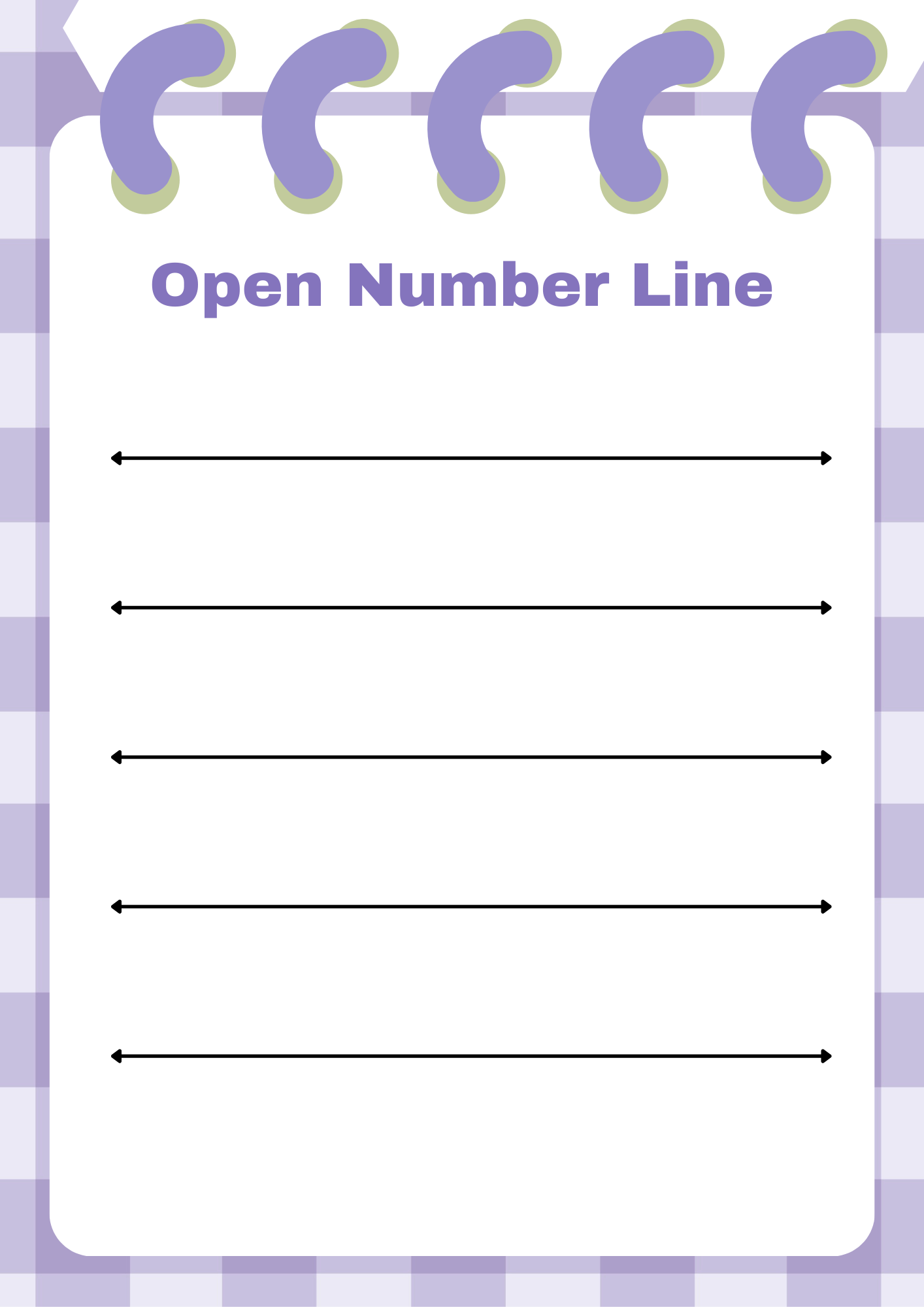 open number line printable