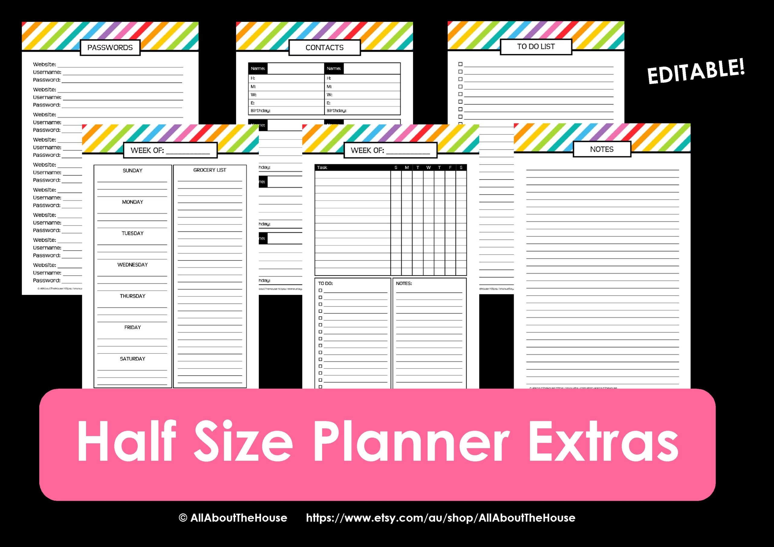 Printable Planner Pages AllAboutTheHouse Printables