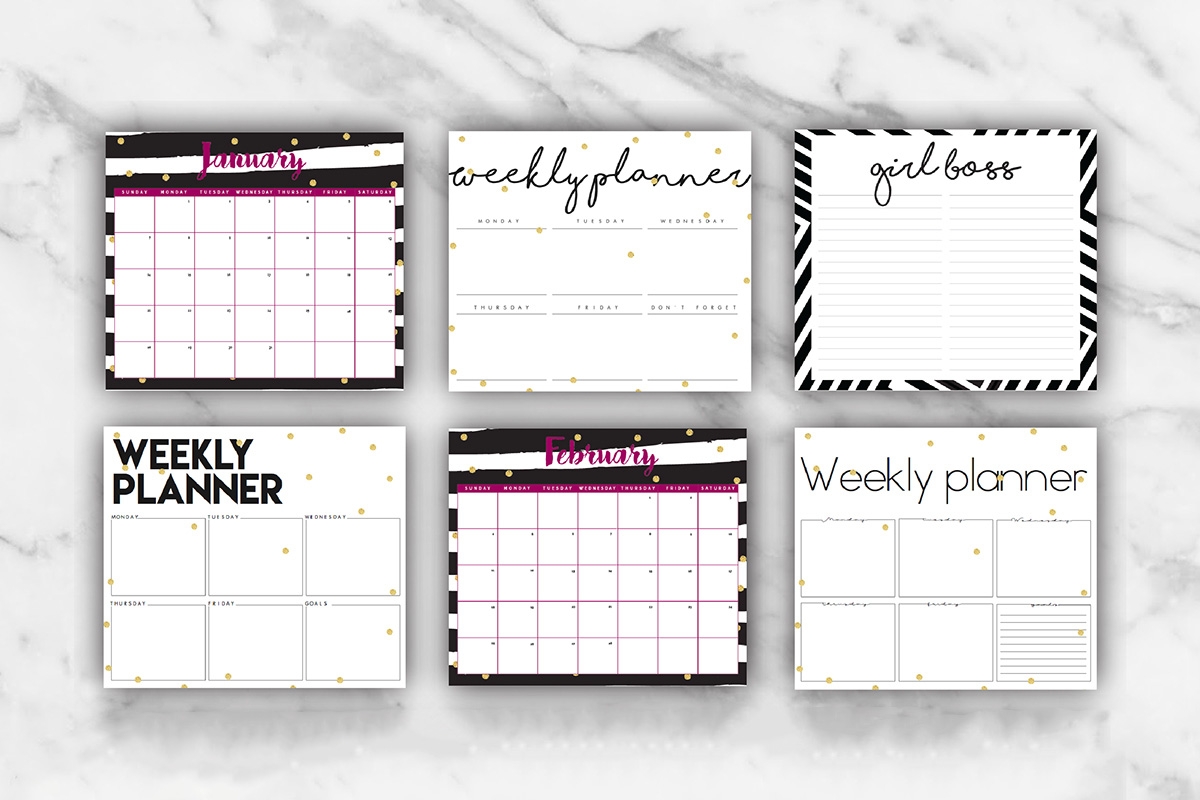 free printable 2018 planner