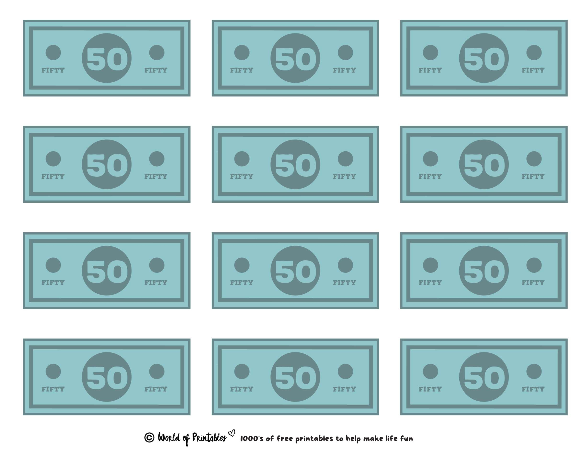 Printable Play Money Play U0026 Learn World Of Printables