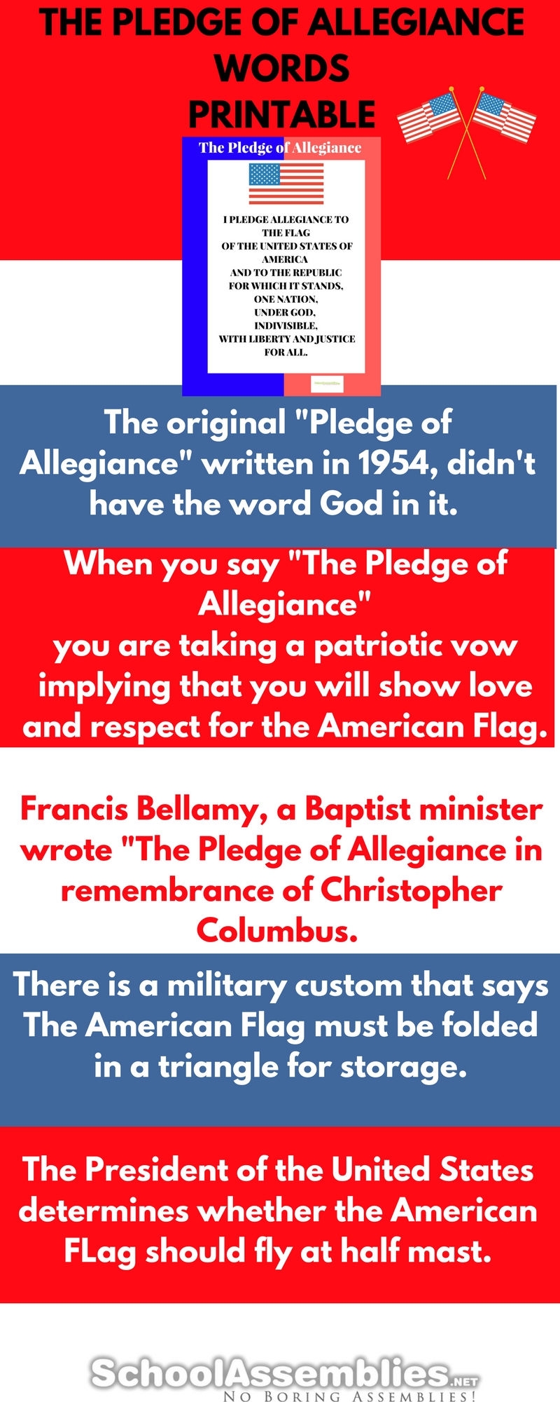 Printable Pledge Of Allegiance Words