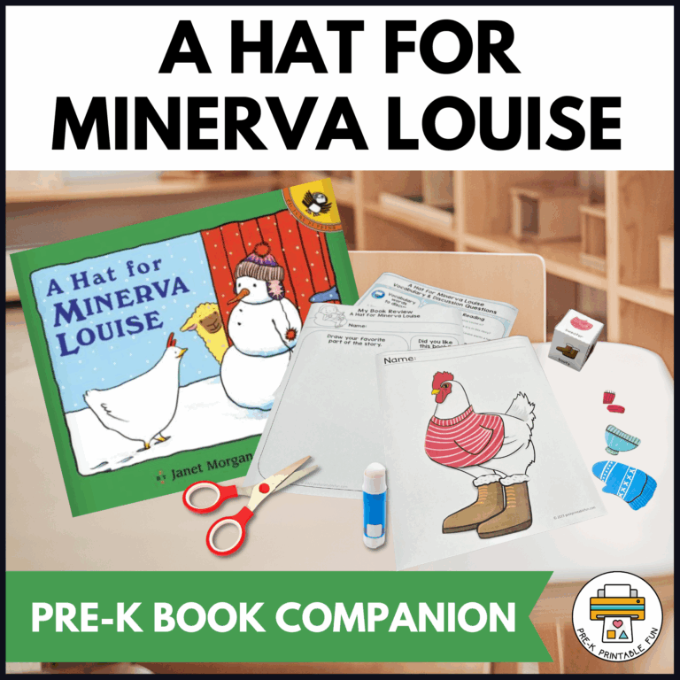 Printable Preschool A Hat For Minerva Louise Book Companion Set