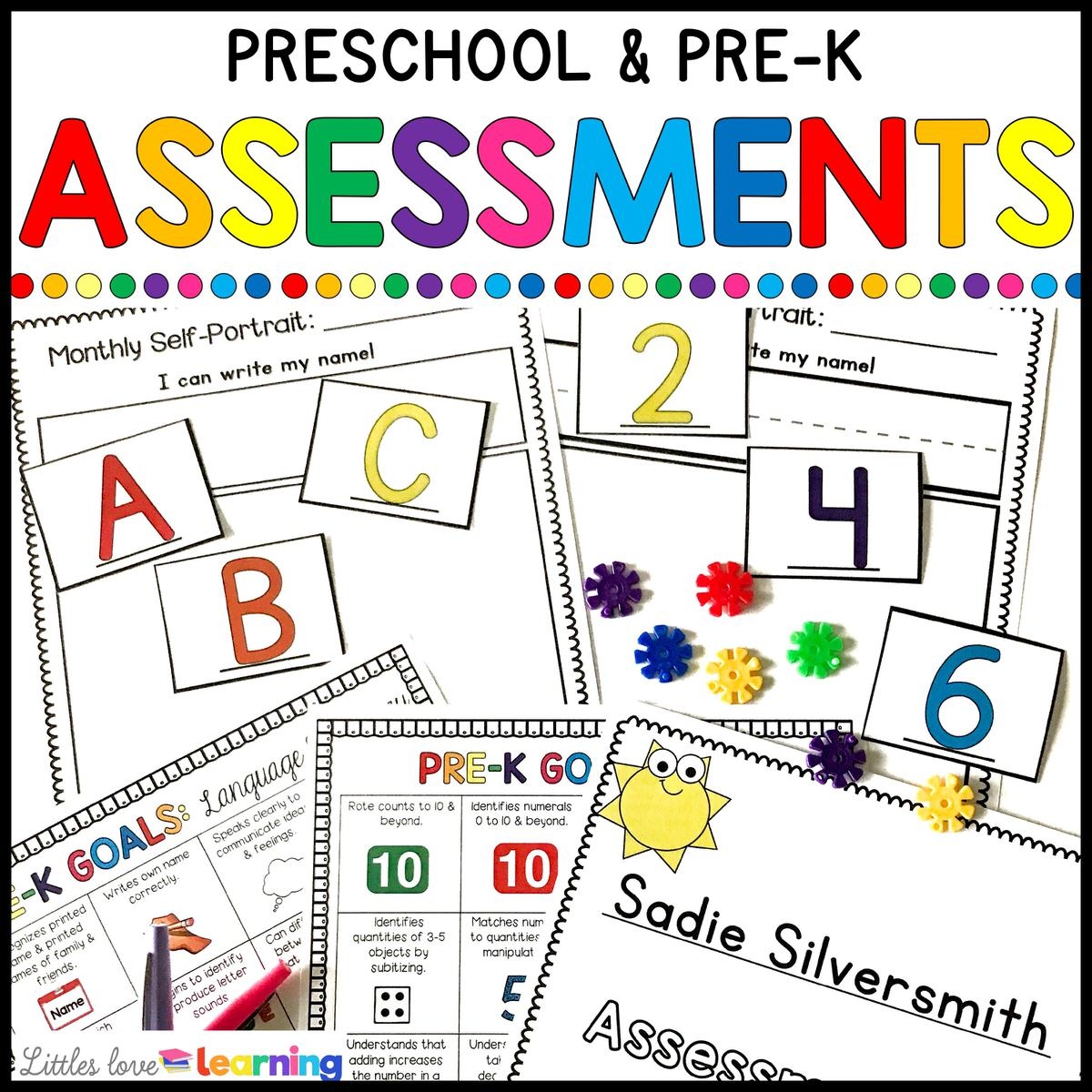 Printable Preschool U0026 Pre K Assessment Pack Standards Based 