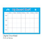Printable Reward Chart Kids Reward Chart Printable Boys Reward Chart Good Behaviour Reward Toddler Reward Chart Simple Reward Chart